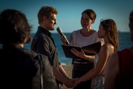 Sunset Beach weddings with Melbourne Celebrant Meriki Comito