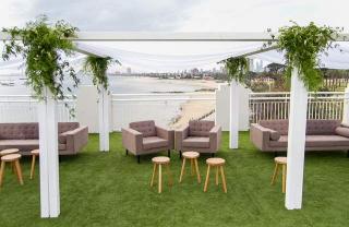 Beach weddings at the Royal Melbourne Yacht Squadron Harbour Room with Melbourne Marriage Celebrant Meriki Comito
