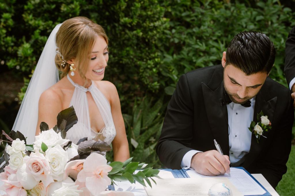 Signing the register