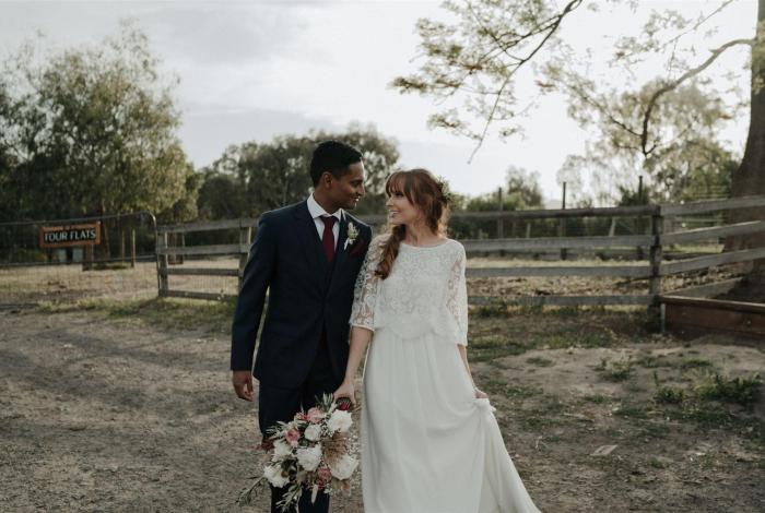 Melbourne Marriage Celebrant Meriki Comito | Steph + Rosh's Collingwood Children's Farm Wedding | Photo: Sarah Godenzi