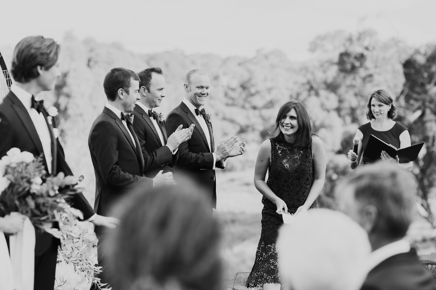 A guest performing wedding reading