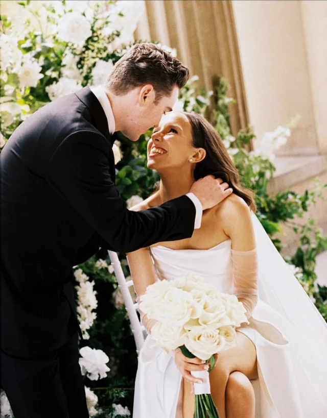 .
🤍 Brooke + Harrison… just moments into forever, and already the way they look at each other is everything 😍

It’s moments like these that make being a marriage celebrant so incredibly special. 

Helping couples create a ceremony that feels like them, and begins just like this, is an honour I’ll never take for granted.

TEAM
Photography + Film: @louloumemphis 
Florals: @flowersbyvaru + @melbourneeventflorals 
Ceremony: @melbournecelebrant_meriki 
Event management: @weddings_showtimeeventgroup 

.

#MelbourneMarriageCelebrant #BrookeAndHarrison #WeddingCeremonyMelbourne #RealLoveStories #MelbourneWeddings #justmarriedmagic